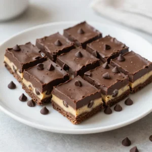 To make Chocolate Chip Cookie Dough Fudge, gather these simple ingredients: - 1 cup unsalted butter, softened - 1 cup brown sugar, packed - 1 cup granulated sugar - 2 teaspoons vanilla extract - 2 cups all-purpose flour (heat-treated) - 1/2 teaspoon salt - 1 can (14 oz) sweetened condensed milk - 1 cup semi-sweet chocolate chips - 1 cup mini chocolate chips (for dough) These ingredients come together to form a rich and creamy treat. The softened butter gives a great base for the fudge. Using both brown and granulated sugar adds depth to the sweetness. The vanilla extract enhances the flavor, making it even more inviting. Heat-treated flour is key for safety, as it kills bacteria. Sweetened condensed milk ensures a smooth fudge layer. The semi-sweet chocolate chips melt into a luscious mix, while mini chocolate chips provide that classic cookie dough feel. These ingredients create a delightful combination that you will love. {{ingredient_image_1}} - First, cream together 1 cup of softened unsalted butter, 1 cup of brown sugar, and 1 cup of granulated sugar in a large mixing bowl. Mix until it's light and fluffy. - Next, add 2 teaspoons of vanilla extract. Stir well until it blends in completely. - Slowly add in 2 cups of heat-treated all-purpose flour and 1/2 teaspoon of salt. Mix until a soft dough forms. - In a saucepan over medium-low heat, combine 1 can of sweetened condensed milk and 1 cup of semi-sweet chocolate chips. - Stir continuously until the chips melt and the mixture becomes smooth and creamy. - Line an 8x8 inch baking dish with parchment paper. Leave some overhang for easy removal. - Pour half of the chocolate fudge mixture into the dish. Spread it evenly with a spatula. - Crumble the cookie dough mixture over the fudge layer. Use your hands to break it into small chunks. Press down gently to flatten. - Pour the rest of the fudge mixture over the cookie dough layer. Spread it evenly to cover all the cookie dough. - Gently tap the baking dish on the counter. This helps remove air bubbles and makes the surface even. - Chill the fudge in the refrigerator for at least 3 hours or until it sets. To achieve the perfect fudge texture, follow these steps: - Use softened butter: This helps mix well with sugars. - Cream well: Mix until light and fluffy for a smooth base. - Don&rsquo;t rush cooling: Let the chocolate mixture cool a bit before adding layers. For heating chocolate without burning, remember these tips: - Use low heat: Keep your stove on medium-low. - Stir constantly: This prevents hot spots and keeps the chocolate smooth. - Remove from heat early: Chocolate will keep melting off heat. Arranging fudge for visual appeal is simple. Try these ideas: - Use a decorative plate: A nice plate makes your fudge pop. - Cut into uniform squares: This gives a clean look and easy serving. For garnishing options, consider these flair ideas: - Sprinkle mini chocolate chips on top: This adds texture and color. - Drizzle with melted chocolate: A quick drizzle makes it look gourmet. Pro Tips Use Heat-Treated Flour: Make sure to heat-treat your flour before using it in the cookie dough. This ensures it's safe to eat raw and enhances the flavor. Chill the Fudge: Allow the fudge to chill for a full 3 hours to ensure it sets properly. If you&rsquo;re in a hurry, you can place it in the freezer for 1 hour, but keep an eye on it. Uniform Cookie Dough Chunks: For consistent bites, break the cookie dough into small, uniform chunks before crumbling over the fudge layer. Presentation Matters: Enhance the visual appeal by arranging the fudge squares on a decorative plate and adding sprinkles or a drizzle of melted chocolate on top. {{image_2}} You can make this fudge even better with some fun tweaks. Adding nuts or dried fruits gives it a great crunch. Try using walnuts, pecans, or even dried cranberries. The mix of flavors makes each bite exciting! Incorporating different types of chocolate is also a great idea. You can swap semi-sweet chocolate chips for dark or white chocolate. Each type brings its own taste and sweetness. Mixing chocolate types can add depth to your fudge. If you want a gluten-free version, simply use gluten-free flour. This swap keeps the texture nice and soft. You will still enjoy the same yummy flavor without the gluten! For a vegan twist, you can use plant-based butter and dairy-free chocolate chips. Sweetened condensed milk can be replaced with coconut cream or a vegan alternative. These changes keep the fudge creamy and delicious while fitting a vegan diet. To keep your Chocolate Chip Cookie Dough Fudge fresh, store it in an airtight container. Use parchment paper to separate layers if you stack them. This method prevents sticking and keeps the fudge intact. Place the container in a cool, dry place, away from direct light. If you want it to last longer, the fridge is a good option. It helps maintain the fudge's texture and flavor. If you want to freeze your fudge, cut it into squares first. Wrap each piece tightly in plastic wrap, then place them in a freezer bag. This keeps air out and protects the fudge from freezer burn. When you're ready to enjoy some, take out the pieces and let them thaw in the fridge overnight. Look for signs that your fudge has gone bad, like a dry or hard texture. If it smells off, it&rsquo;s best to throw it away. Proper storage will ensure you have a sweet treat ready to enjoy later! How long does Chocolate Chip Cookie Dough Fudge last? This fudge can last up to two weeks when stored properly. Keep it in an airtight container in the fridge. This helps maintain its flavor and texture. Can I use different types of chips? Yes, you can use any type of chocolate chips you like! Try dark chocolate or white chocolate for a twist. You can even mix them for extra flavor. Is it safe to eat raw cookie dough? Using heat-treated flour makes the dough safe to eat. This process kills any harmful bacteria. It&rsquo;s a great way to enjoy that classic cookie dough taste without worry. How do I adjust the recipe for different serving sizes? You can easily scale the recipe. If you want half the amount, use half the ingredients. For a larger batch, just double everything. The baking time stays the same. What to do if my fudge is too soft? If your fudge is too soft, it may need more time in the fridge. Try chilling it longer to help it set. If it&rsquo;s still soft, you can add a bit more melted chocolate and mix it in. This guide covered how to make Chocolate Chip Cookie Dough Fudge from start to finish. You learned the key ingredients, detailed steps, and helpful tips to ensure success. Remember, you can customize the fudge with nuts or gluten-free options. Store it correctly to keep it fresh. Whether you share it or enjoy it yourself, this treat delights everyone. I hope you feel inspired to try this easy and fun recipe!